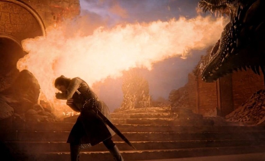 "Gra o tron". Fragment scenariusza 8. sezonu rozbawił fanów. Wiemy już, dlaczego Drogon spalił tron!
