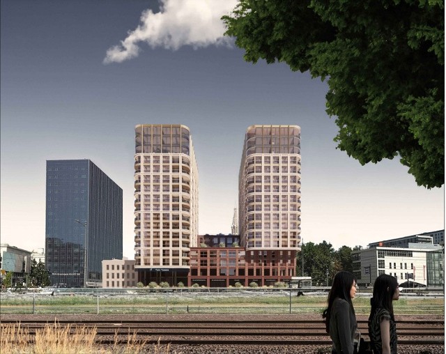 Zarejestrowana w Warszawie spółka deweloperska chce postawić apartamentowiec w kształcie dwóch wież w ścisłym centrum Łodzi.