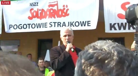 Manifestacja górników w KWK Brzeszcze