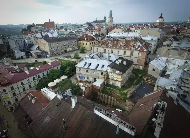 Widok na Stare Miasto w Lublinie od ul. Kowalskiej