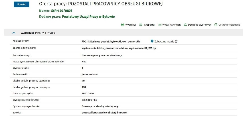 Najciekawsze oferty pracy PUP w Bytowie. Kogo szukają...