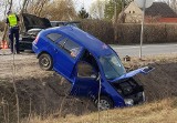 Wypadek w Podgórzynie koło Żnina. Dwie osoby trafiły do szpitala 