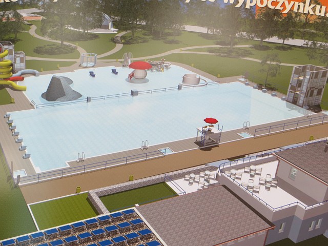 Tak ma wyglądać odnowiony basen w żagańskim parku.