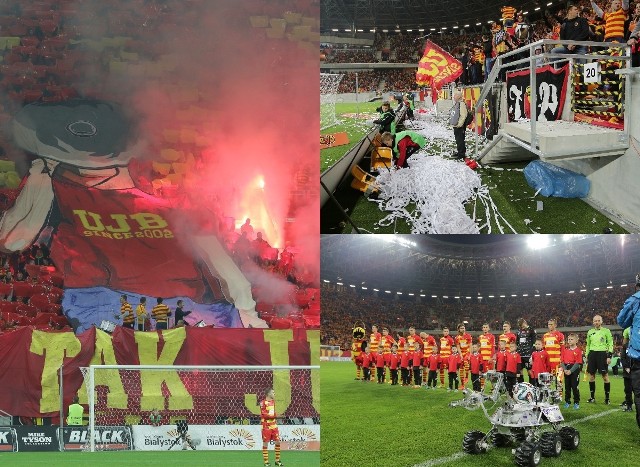 Niesamowita oprawa, pełny stadion i pięć bramek Jagiellonii. Cztery lata temu, 18 października 2014 roku mecz Jagiellonia Białystok - Pogoń Szczecin zainaugurował nowy stadion miejski w Białymstoku. Na trybunach zasiadło 21 196 widzów. W piątek, 19 października 2018 roku...znów zagramy z Pogonią Szczecin.