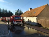 Pożar domu w Torzymiu. Palił się olej napędowy