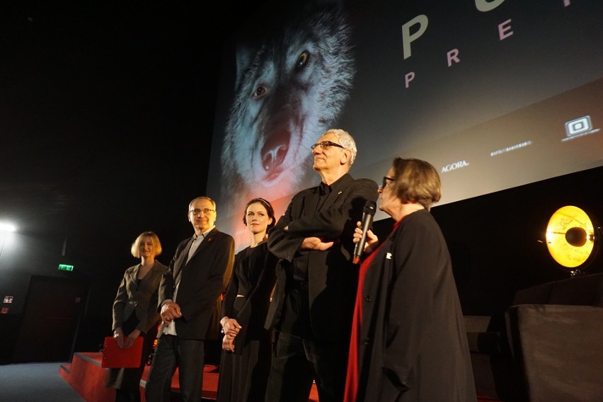 Agnieszka Holland na premierze filmu "Pokot"