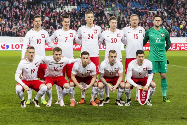 Reprezentacja Polski przed towarzyskim meczem z Serbią w Poznaniu
