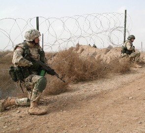 Lubuscy żołnierze podczas zabezpieczania akcji w Iraku