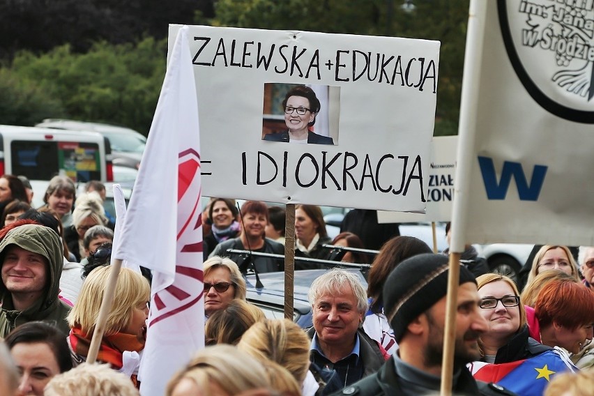 Protest nauczycieli we Wrocławiu