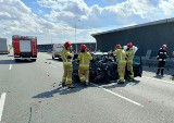 Wypadek i korek na Autostradowej Obwodnicy Wrocławia 