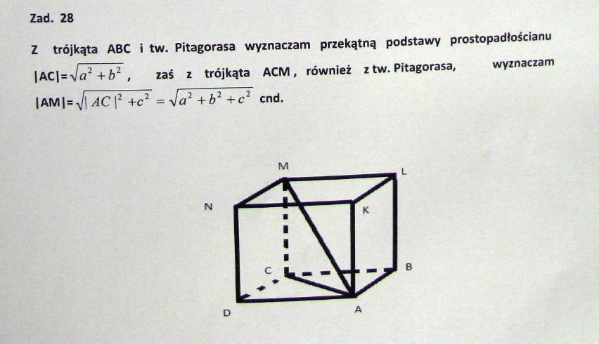 Matura próbna 2012 - OPERON - matematyka - zadanie 28