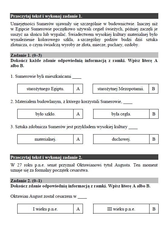 Egzamin gimnazjalny 2015 [CZ. HUMANISTYCZNA HISTORIA, WOS,...