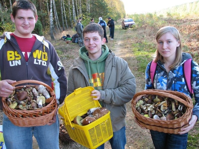 Mistrzostwa w zbieraniu grzybów w lasach kolo Kleszczel