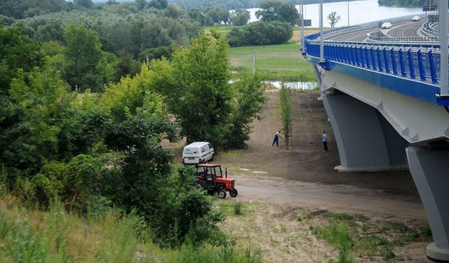 Na razie tereny zielone są tworzone w najbliższym otoczeniu mostu