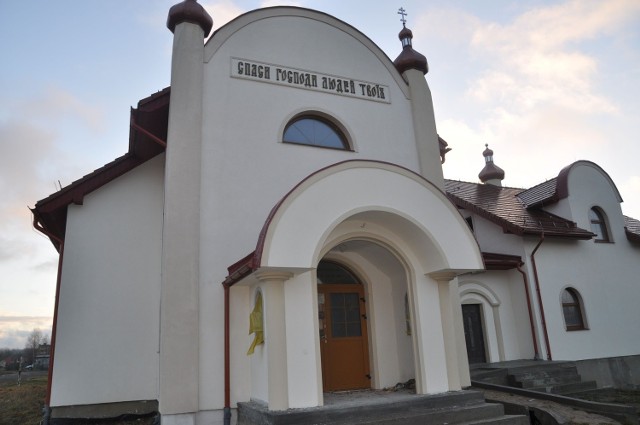 Szczecinecka cerkiew, jeszcze w budowie.
