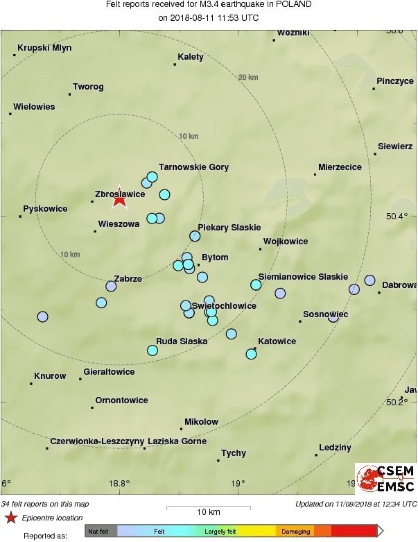 Do potężnego wstrząsu górniczego doszło w sobotę, 11...