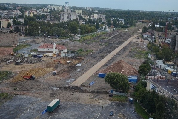 Plac budowy dworca Łódź Fabryczna