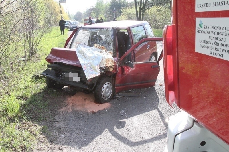 Wypadek na Olechowie. 35-letnia kobieta ranna [ZDJĘCIA]