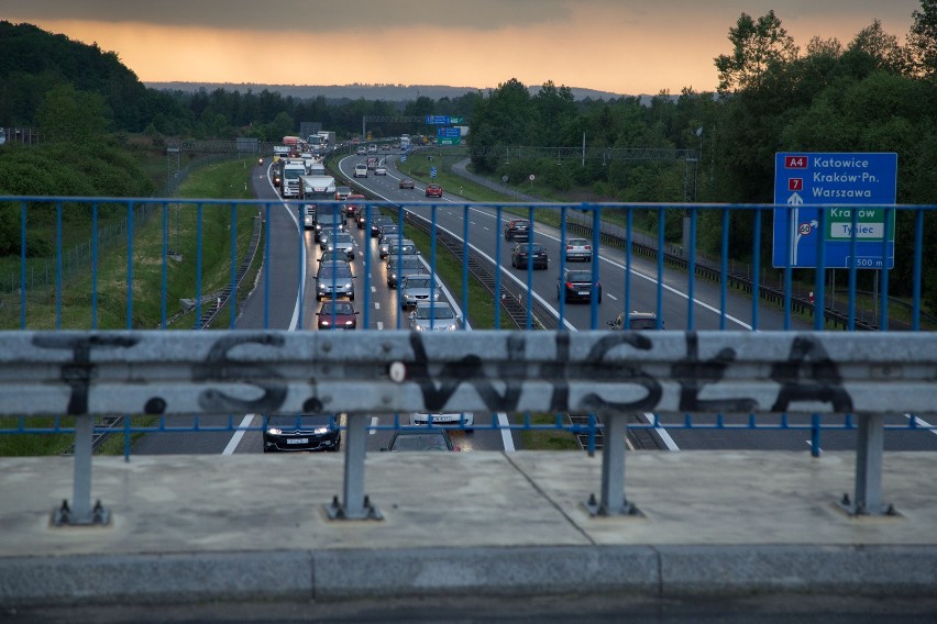 Autostrada A4 między Katowicami a Mysłowicami