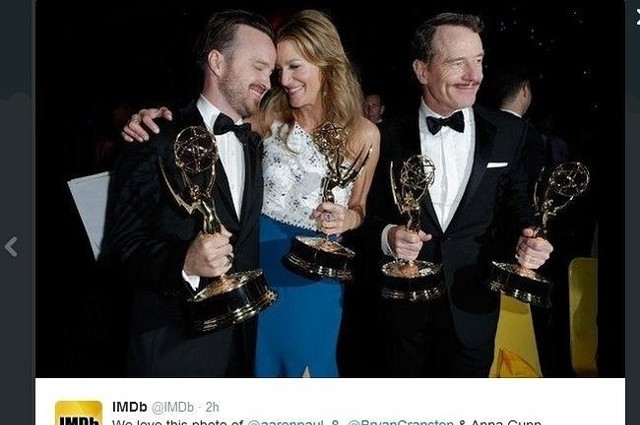 Laureci Emmy 2014 (fot. screen z Twitter.com)