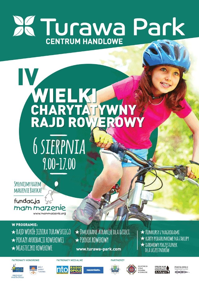 CH Turawa Park, we współpracy z Opolskim Klubem Turystyki Rowerowej „Rajder”, organizują w sobotę wycieczkę rowerową