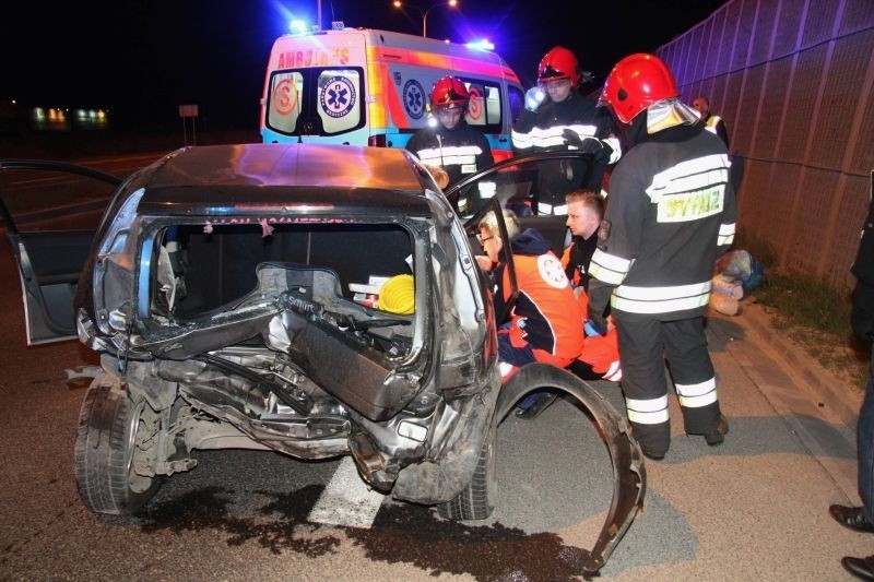 Wypadek dwóch aut na Krakowskiej w Kielcach