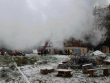 Pożar domu w miejscowości Role w powiecie świdwińskim. Z ogniem walczyło kilka zastępów straży pożarnej [ZDJĘCIA]