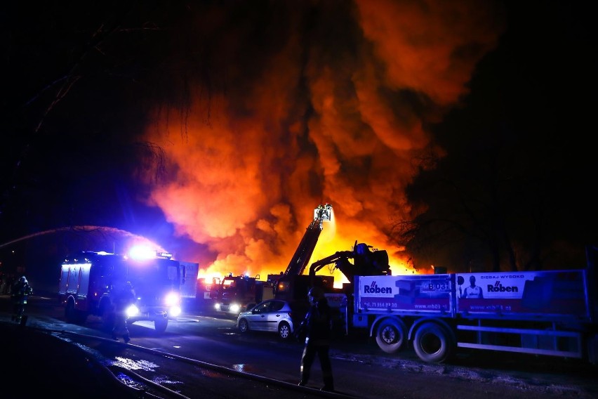 Pożar przy ul. Szczecińskiej we Wrocławiu