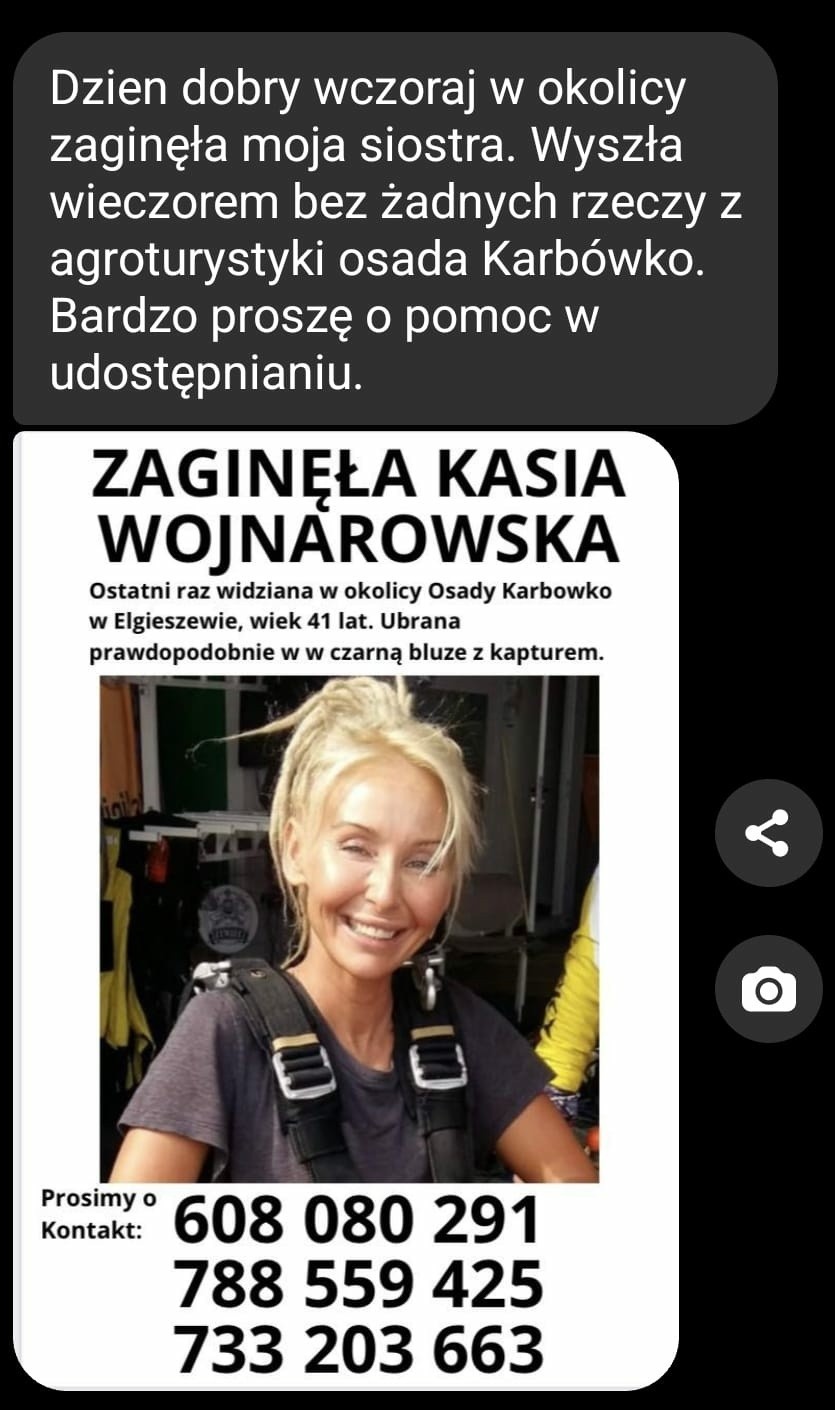 Katarzyna Wojnarowska poszukiwana jest od 29 stycznia br....