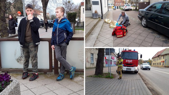 Akcja ratunkowa w Pruszczu Gdańskim na ul. Chopina.