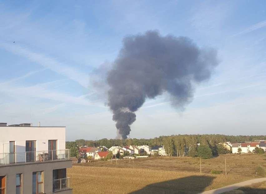 Pożar był widziany z daleka