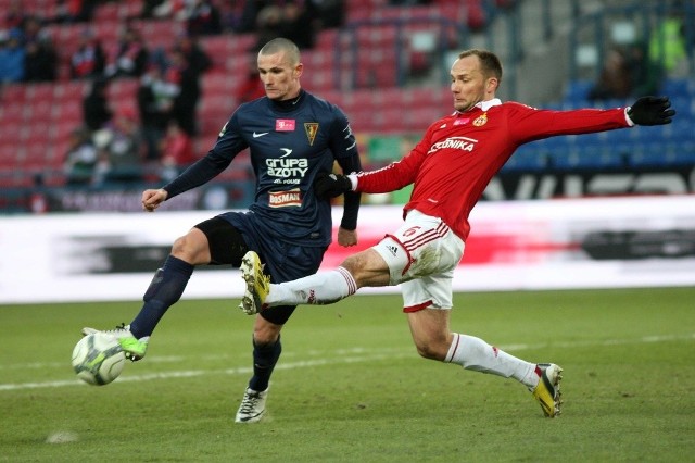 Arkadiusz Głowacki podczas meczu przeciwko Pogoni Szczecin