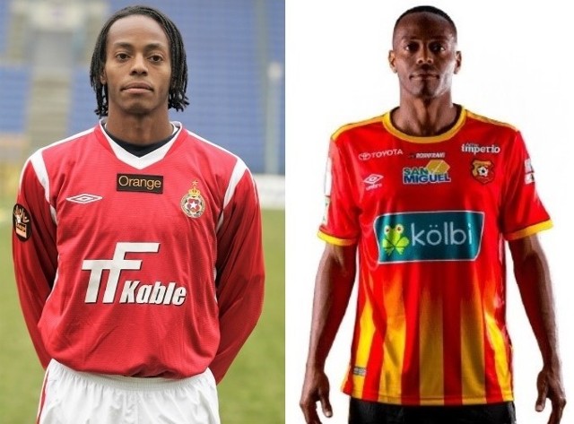 Junior Diaz na początku 2008 roku w Wiśle Kraków i niemal 10 lat później w CS Herediano