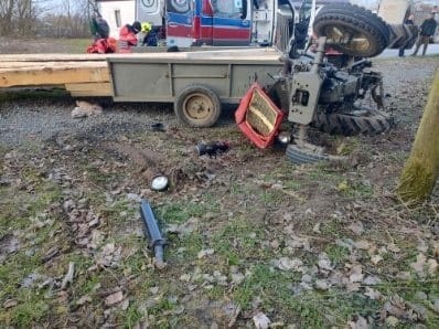 Tragedia w Ciszycy Górnej. Zginął 60-letni kierowca ciągnika rolniczego