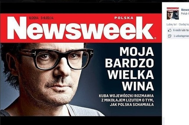 Kuba Wojewódzki na okładce "Newsweeka" (fot. screen z Facebook.com)