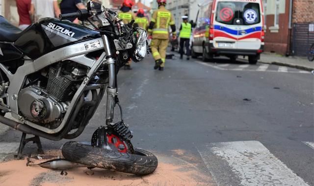Motocyklista  trafił do szpitala