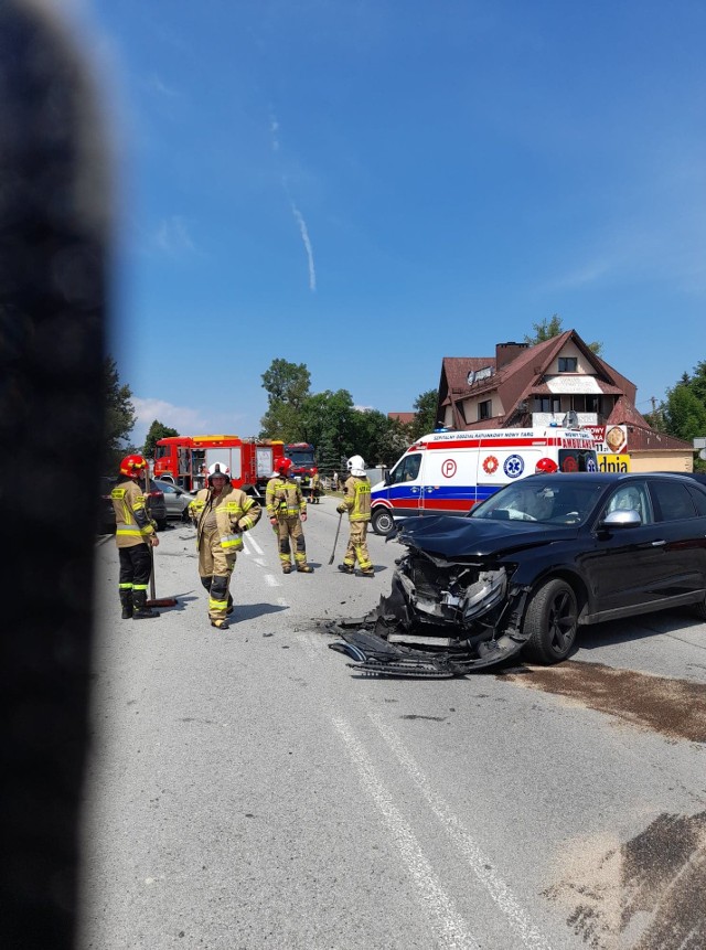 Wypadek na zakopiance w Rdzawce