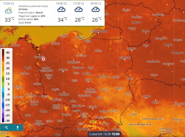 Ciężko będzie znaleźć miejsce, gdzie będzie chłodno - niemal w całej Polsce ponad 30 stopni!