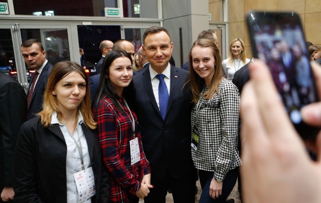 Andrzej Duda spotkał się ze studentami Uniwersytetu Rzeszowskiego.