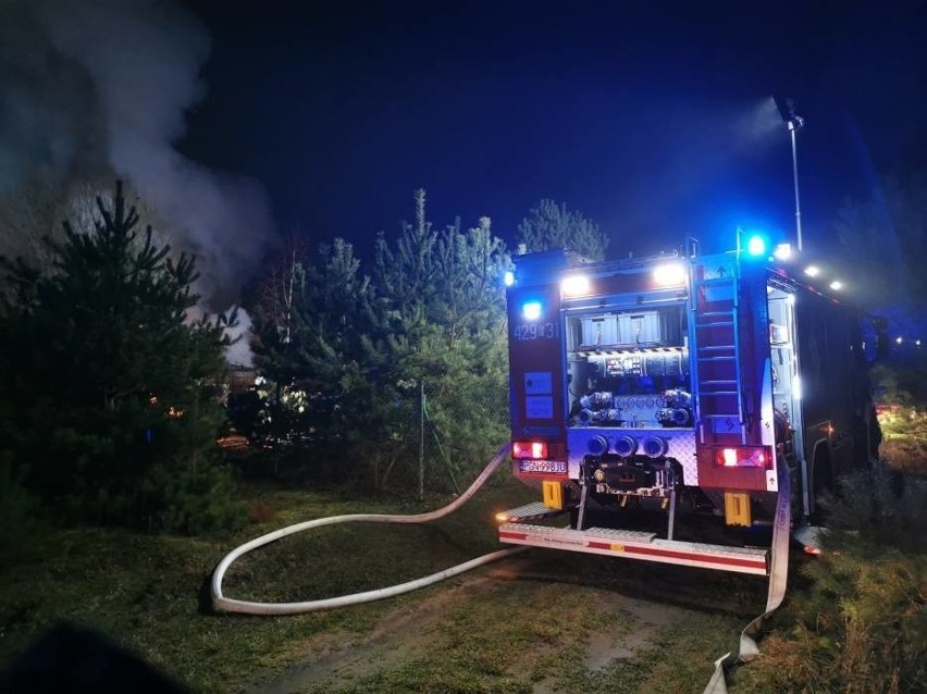 Pożar domku letniskowego w Karczewku.