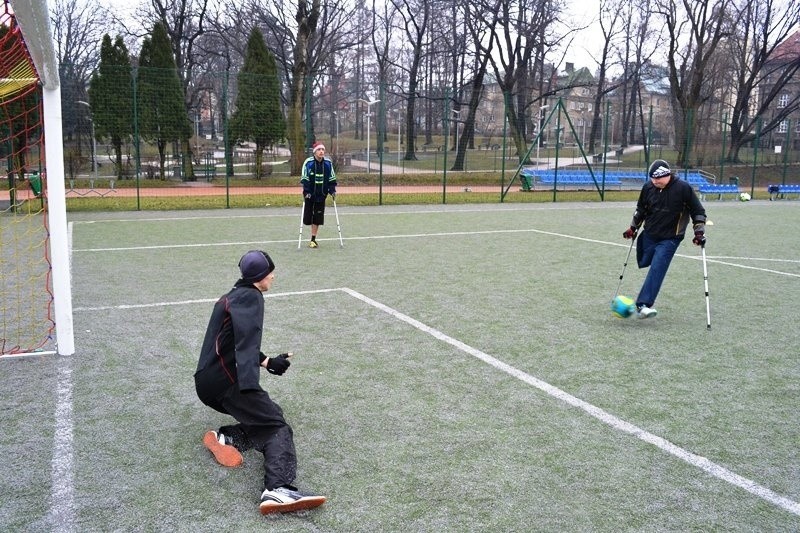Drużyna amp futbolu w Bielsku-Białej.