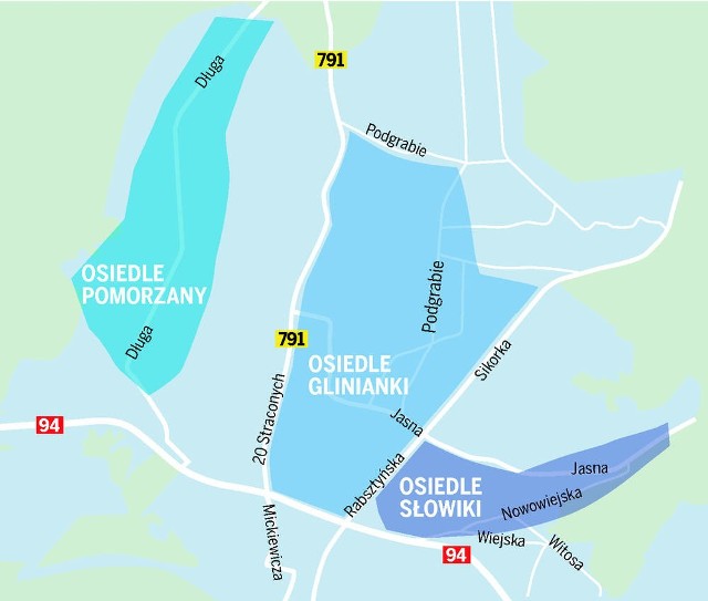 Na mapce zaznaczyliśmy osiedla Olkusza, które radny Janusz Dudkiewicz chciałby przekształcić na sołectwa. Wtedy duża część północnej strony miasta dostawałaby więcej pieniędzy na inwestycje