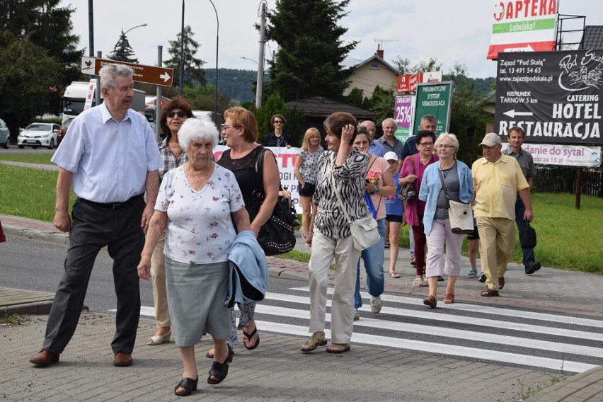 W okolicach Ronda Solidarności w Jaśle odbył się protest...