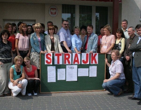 Strajkowano w Zespole Szkół Centrum  Kształcenia Praktycznego w Grubnie