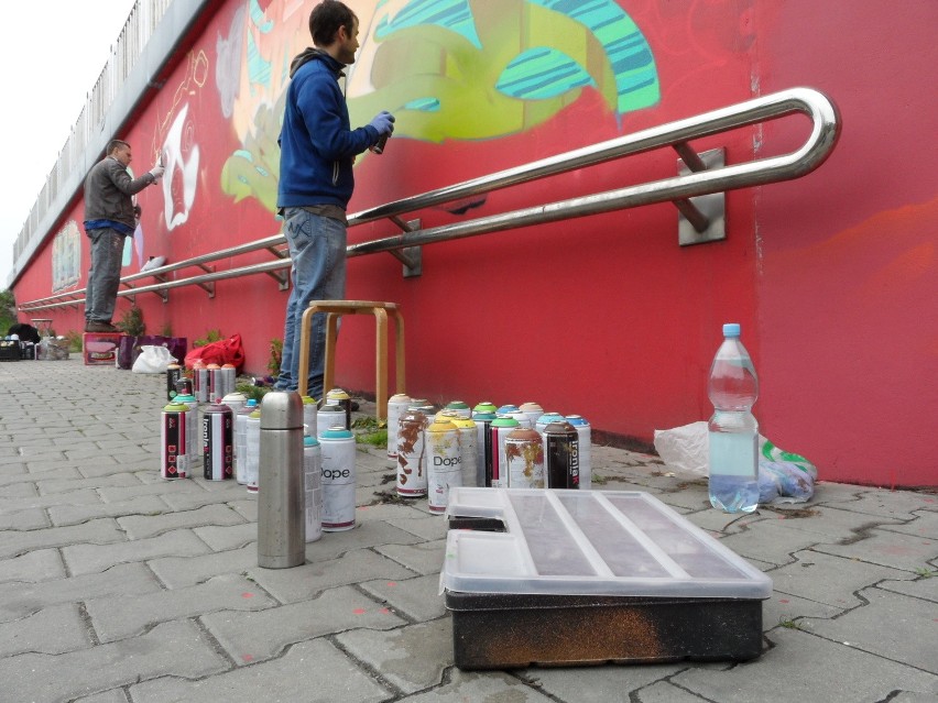 Ruda Śląska: Zamiast kibicowskich napisów, kolorowe graffiti [ZOBACZ ZDJĘCIA]