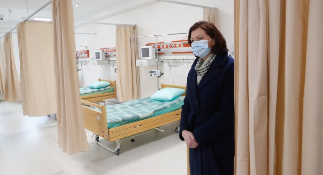 Nowe skrzydło szpitala MSWiA w Rzeszowie - szpital tymczasowy dla pacjentów z Covid-19.