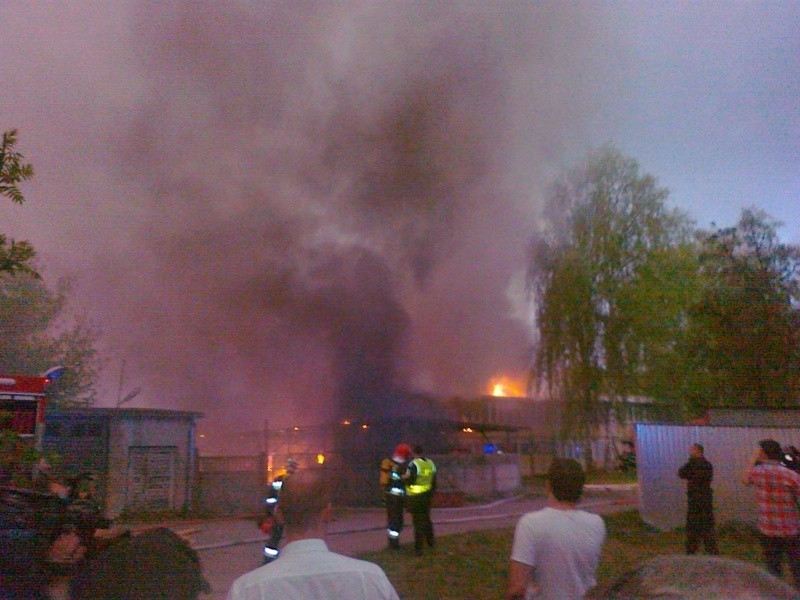 Pożar przy ul. Judyma w Szczecinie. 
