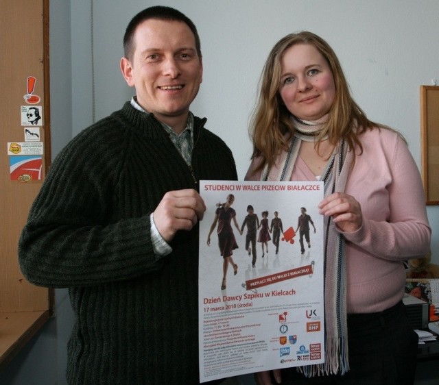 Renata Rafa i Robert Gaj z Kielc zachęcają do udziału w Dniu Dawcy , który odbędzie się w Kielcach 17 marca