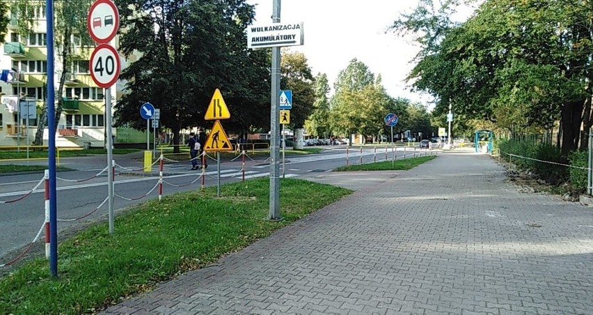 Postępy prac drogowych  przy ulicy Wróblewskiego w Ustce....
