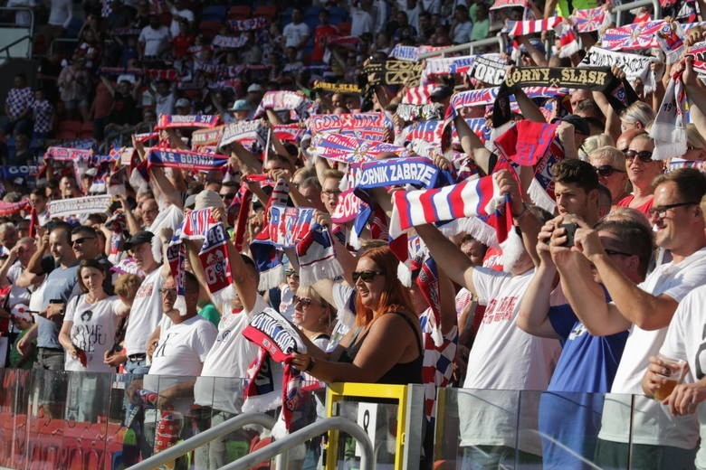 26.07.2019. Kibice na meczu Górnik Zabrze - Zagłębie Lubin....